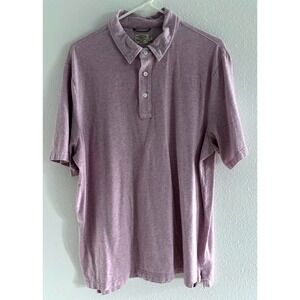 Faherty Polo Mens XL Purple Golf‎ Stretch Career Workwear Country Club Preppy